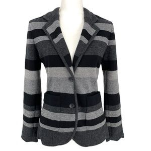 Rag & Bone Lucy Wool Knit Jacket – Striped Blazer Cardigan – Medium